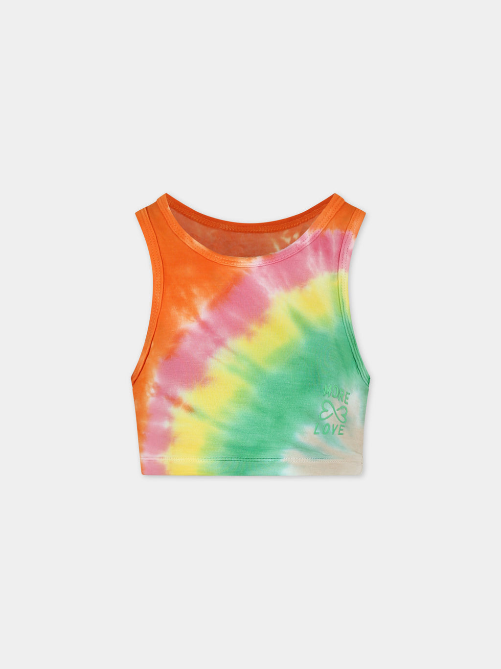 Orange tank top for girl with writing